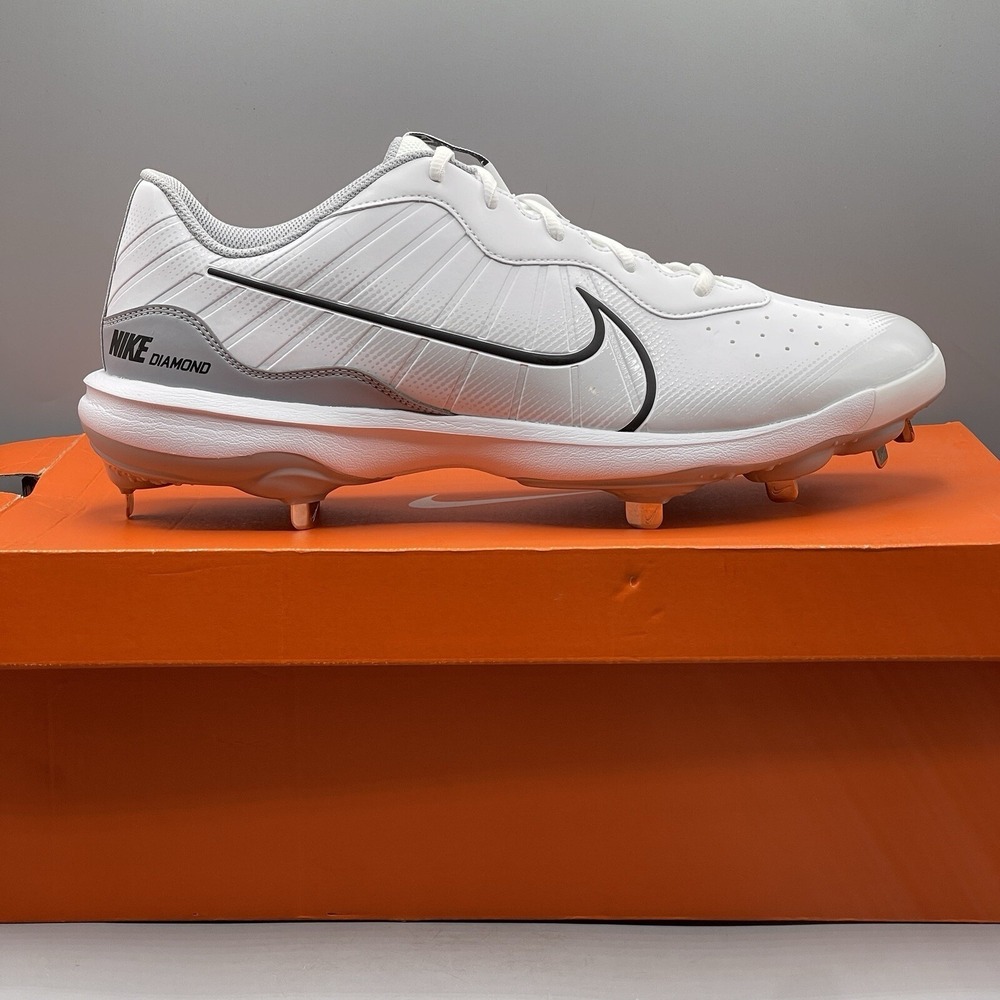 Nike Alpha Huarache Men's 14 Baseball‎ Cleats White Varsity 4 Low DJ6516-100